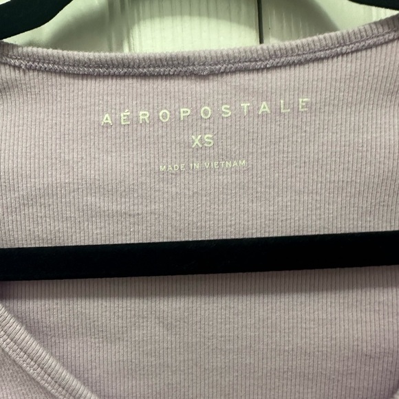 Aeropostale Light‎ Purple Long Sleeve Crop Top - Picture 4 of 5